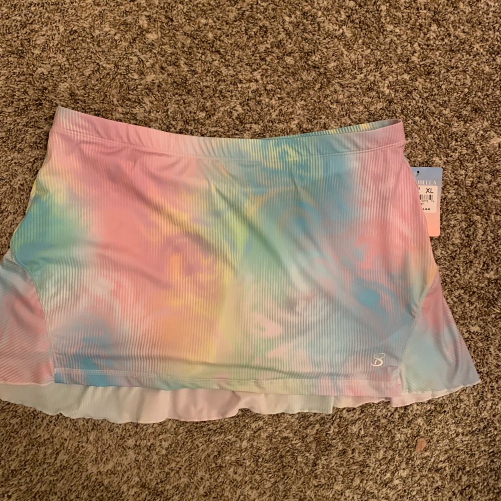 EUC SofiBella pastel LOL 13” tennis skirt